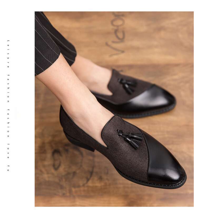 Herren Handgemachte Lederschuhe Casual Driving Flats Slip-on Schuhe Mokassins Bootsschuhe_voghion.com