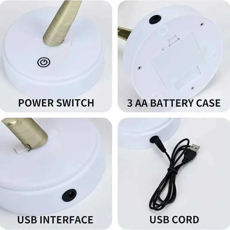 Eco Art Bonsai Night Light - Copper Wire Touch Christmas Decor_voghion.com