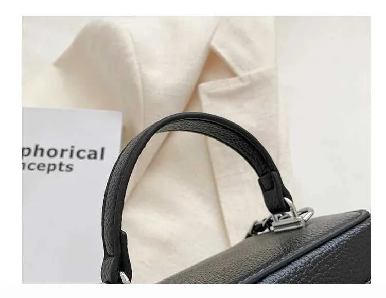 Süße Mini Pu Umhängetasche Solide Flap Box Kette Schulter für Frauen Casual Fashion Lady Commute Lock Messenger Bags_voghion.com