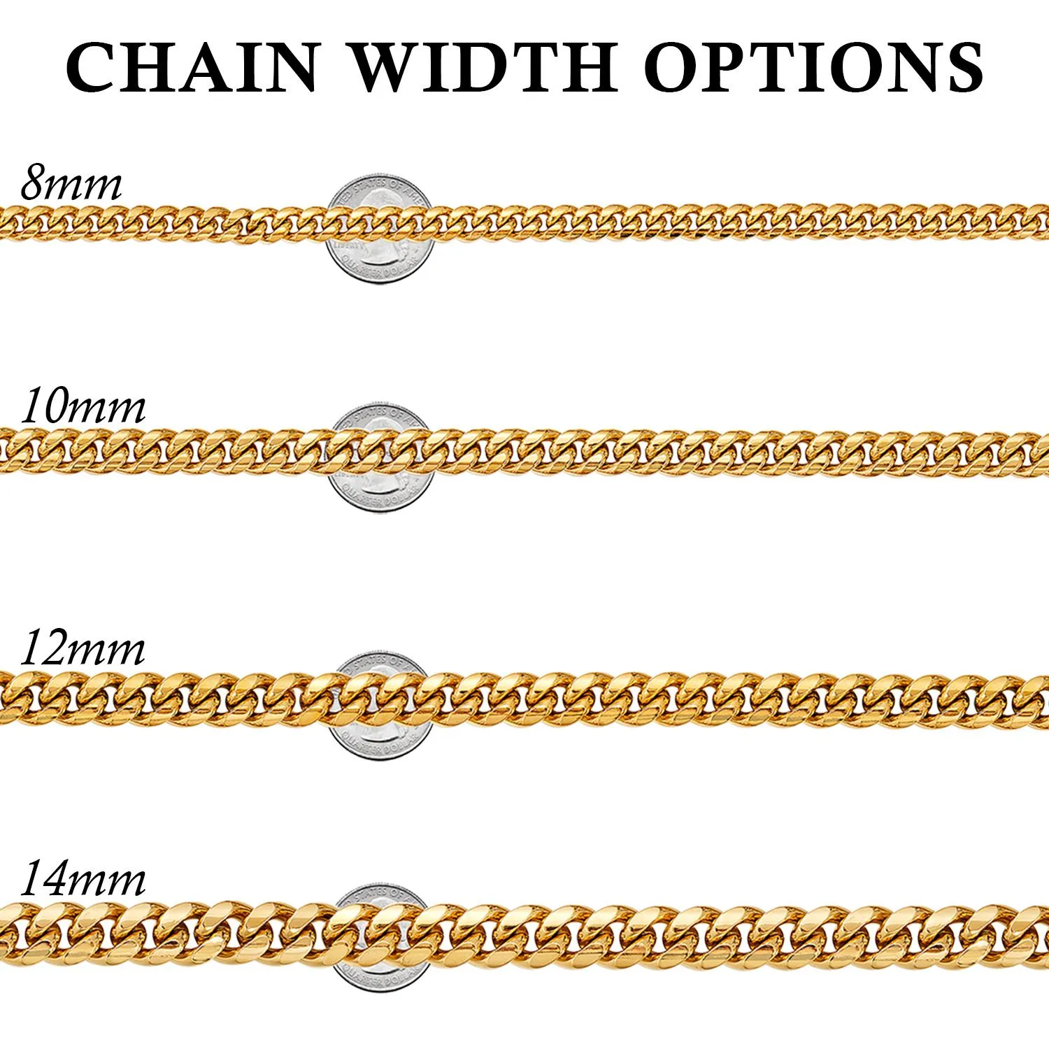 8mm-14mm Hip Hop Sainless Seel Miami Cuban Link Kette Halskette Voll 5A Zirkon Verschluss Gold Plaed Zubehör Schmuck_voghion.com