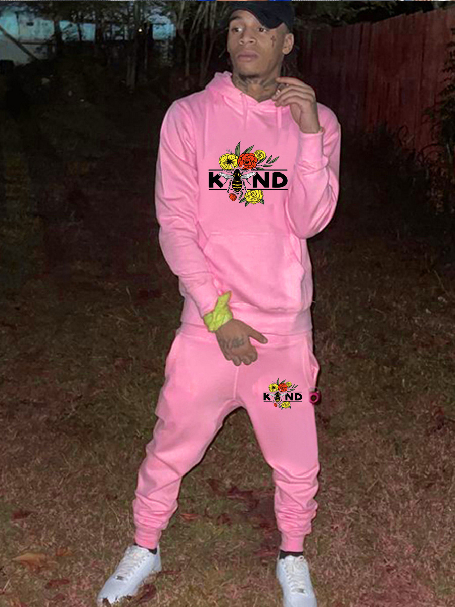 Ensemble sweatshirt à capuche et jogger slim pour homme_voghion.com