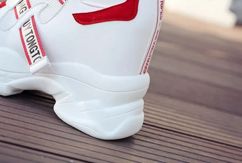 Heiße Verkäufe Trendy Schuhe High Top Sneakers Frauen Plattform Stiefeletten Korb Femme Chaussures Femmes Höhe Erhöhen_voghion.com