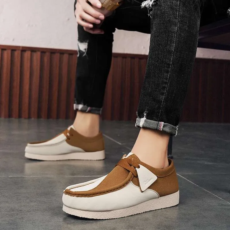 Scarpe casual da uomo in scamosciato comode slip-on da camminata_voghion.com
