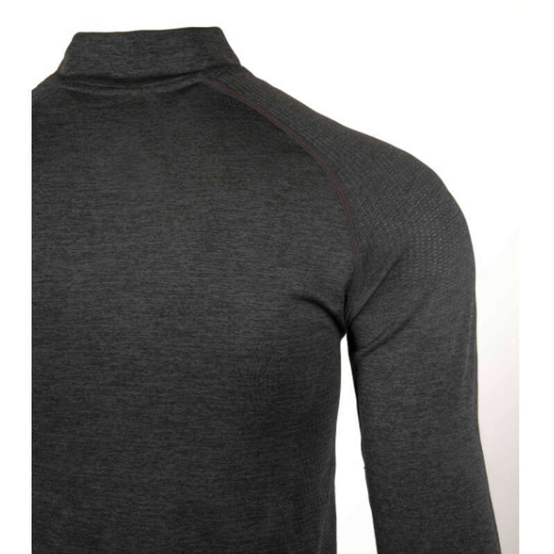 T-shirt américain sans coutures, fermeture éclair, manches longues, effet pluie, finesse, pour l'extérieur, amincissant, sport, séchage rapide_voghion.com