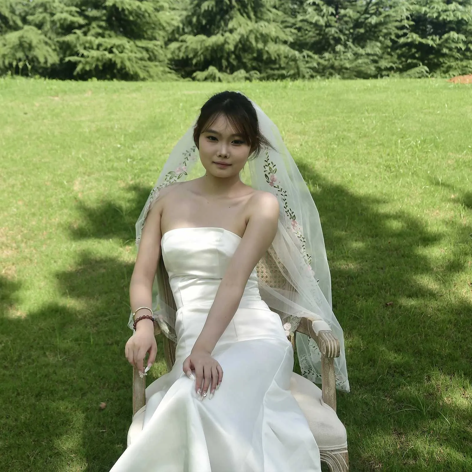 Hair Jewelry Short Veil Lace Edge Bridal Veils 1 Tier Fingertip Length Mantilla Soft Wedding Dresses Accessories For_voghion.com