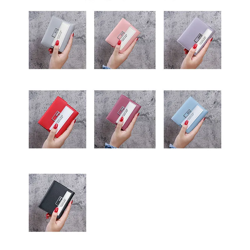 Süße Mini Mode Frauen Designer Leder Geldbörse weibliche Haspe Brieftasche_voghion.com