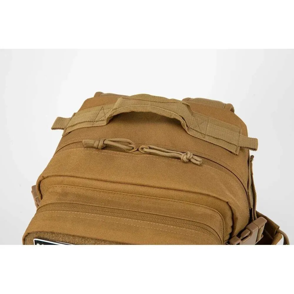 Zaino tattico da 25L/45L per donna/uomo, per sopravvivenza all'aperto, con taglio laser, Molle, per escursionismo, scuola, palestra, zaino con doppia tazza_voghion.com