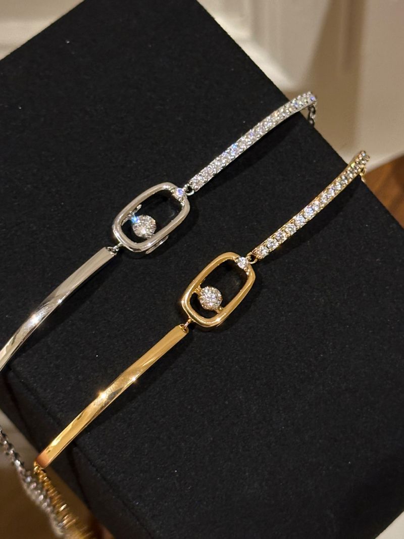 Pulsera asimétrica de corazón con perla para mujer_voghion.com