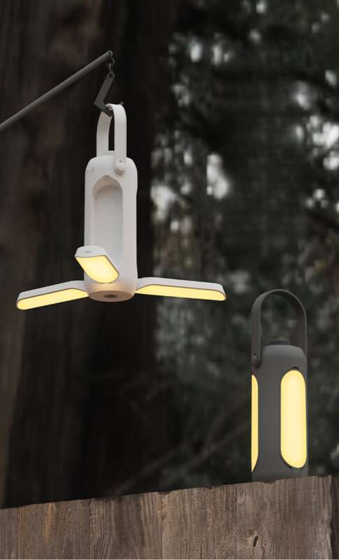 New Multifunctional Camping Light, 10000mAh Battery, Tri Color Dimming, USB Emergency Charging One Step Faster_voghion.com