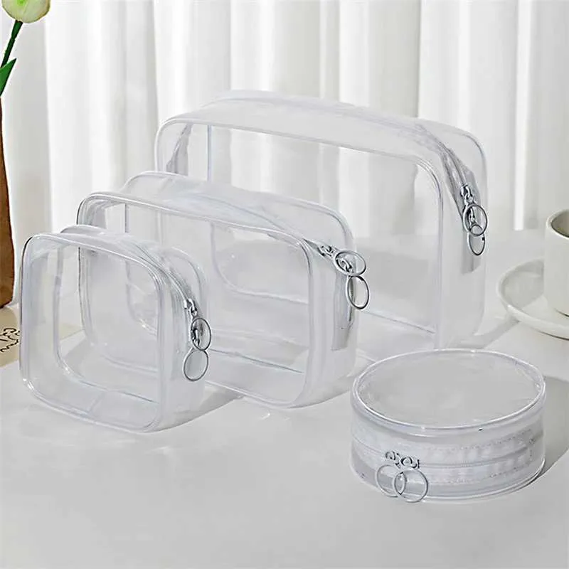 Transparente Reise Kulturtasche Für Damen Pvc Make-up Organizer_voghion.com