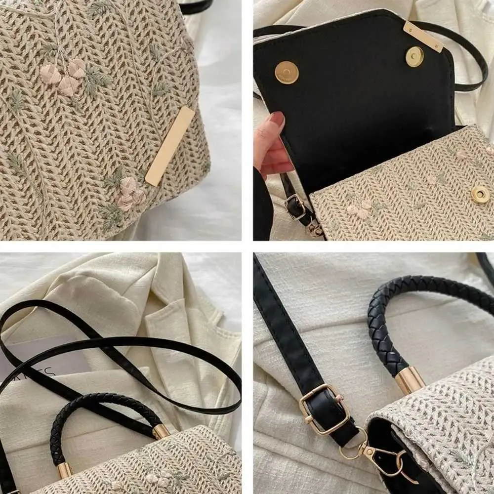 Borsa a tracolla in paglia boho per donna estate spiaggia mare_voghion.com