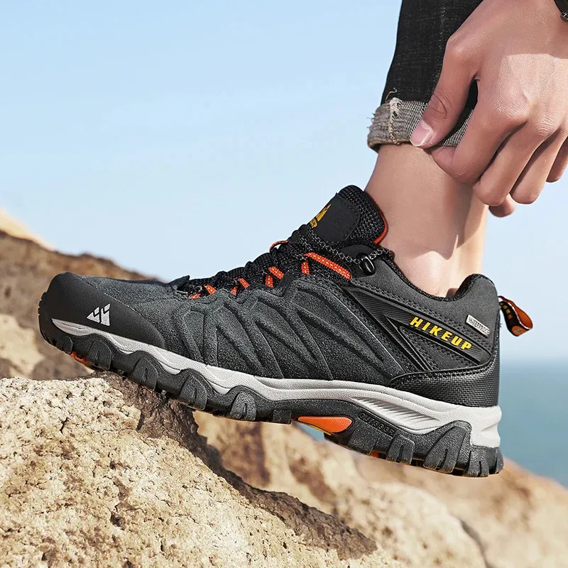 Herren Wanderschuhe Aus Leder Trekking Outdoor Kletterschuhe_voghion.com