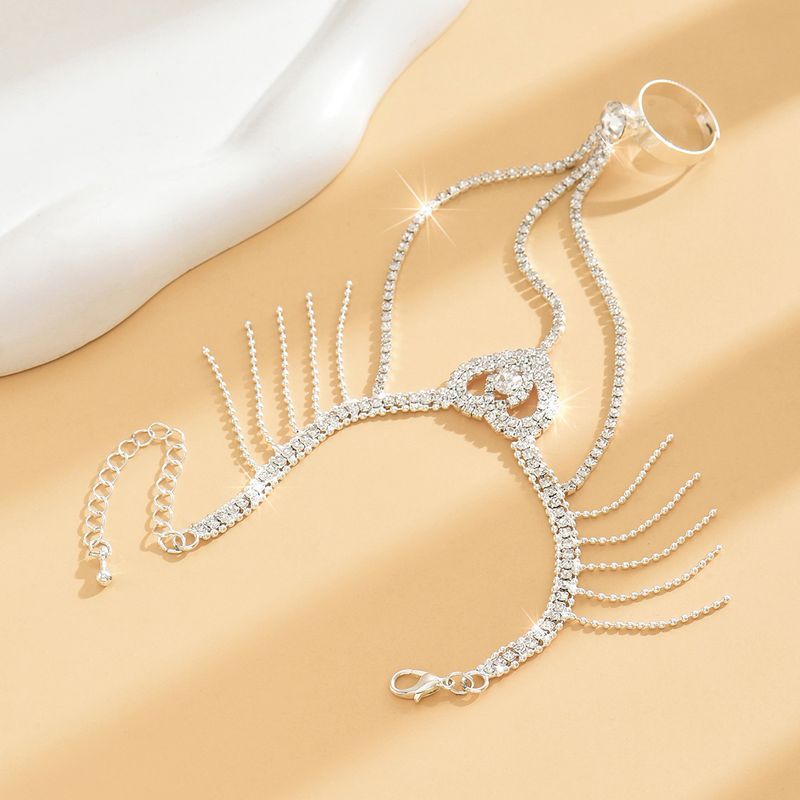 Damen Armband Mit Ring Und Schmetterling In Strass Optik Luxus_voghion.com