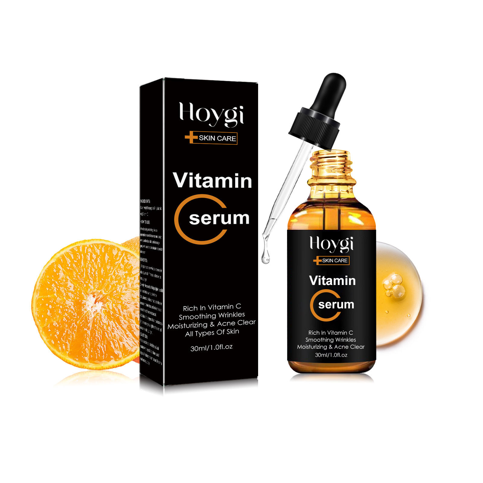 Hoygi Vitamin C kann feine Linien und Fältchen reduzieren, die Gesichtshaut mit Feuchtigkeit versorgen und die Essenz straffen_voghion.com