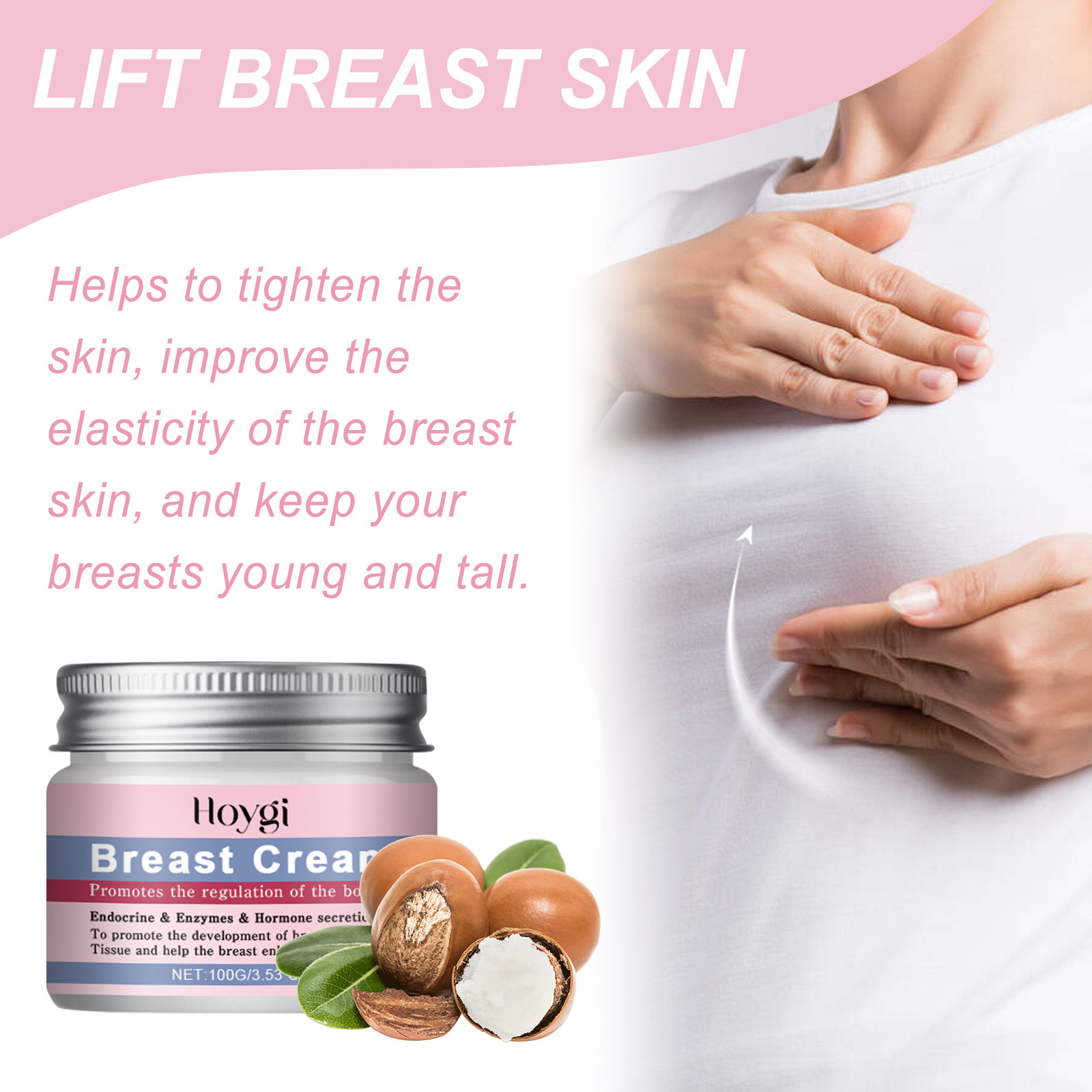 Hoygi Lifting Breast Cream is tight, elastic, moisturizing, firm, lifting the breasts full, round, and plump_voghion.com