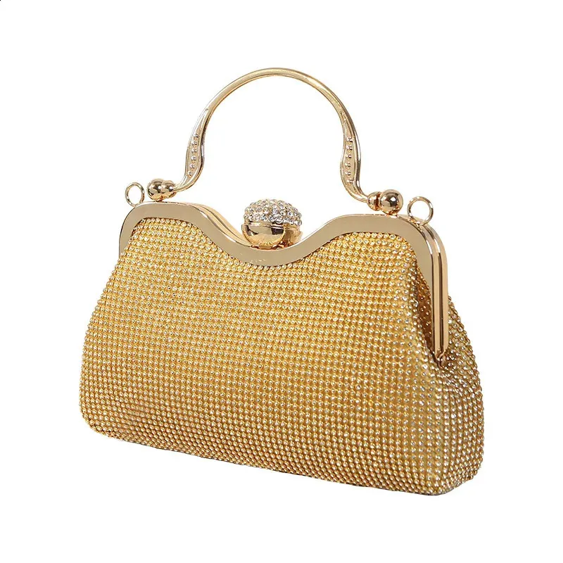 Γυναικεία Βραδινή Τσάντα Dia Messenger Γυναικείο Sier Πορτοφόλι Γάμου για Πάρτι, Δεξιώσεις, Μαύρο, Χρυσό, Bolsas Mujer 240827_voghion.com