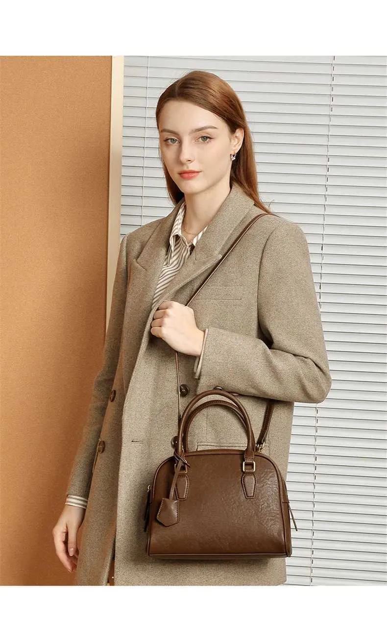 Echtes Leder Tote Handtasche Für Damen Designer Schultertasche_voghion.com