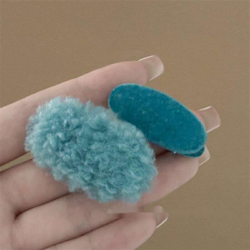 Dopamine Lamb Hair Autumn And Winter New Plush Duckbill Cute Side Atmospheric Forehead Bangs Clip_voghion.com