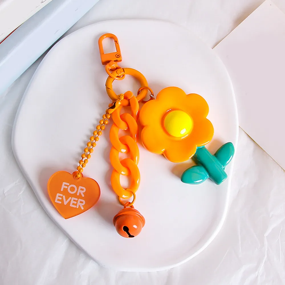 Portachiavi con ciondolo a forma di fiore in resina INS, grazioso ciondolo a forma di fiori, per zaino da ragazza, custodia protettiva per cuffie_voghion.com