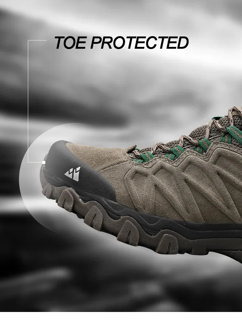 Herren Wanderschuhe Aus Leder Trekking Outdoor Kletterschuhe_voghion.com