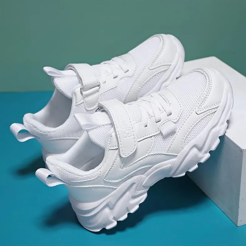 Full White Kid Sneakers Sport for Boys Fashion Toddler Comfortable Littlesprouts Basketball Walking Outdoor Running_desvips.com