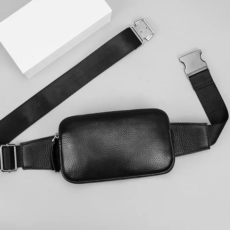 Gürteltasche aus Leder für Herren und Damen, für Reisen im Freien, Sport, Laufen, Gehen, Wandern, schmale Handy-Geldbörse, Hüfttasche_voghion.com