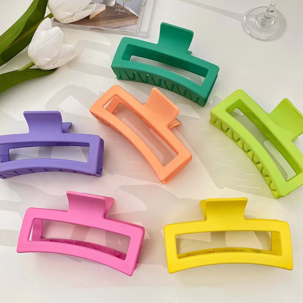 Oversized 13CM square hair clip with a lot of volume hair clip hair clip shark clip solid color back of the head hair accessories wholesale_voghion.com
