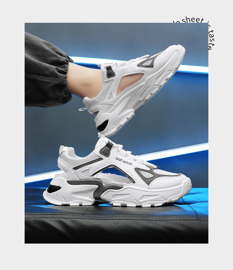 Sandalen Hären am Summer, atmungsaktiv, Outdoor, rutschfest, ausgehöhlt Casual Sports, Papp fir Teenager, déck Sohlen, séier_voghion.com