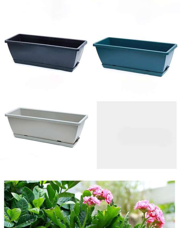 Ghiveci de flori dreptunghiular cu bandă de plastic pentru legume olandeze, ghiveci de plantat_voghion.com