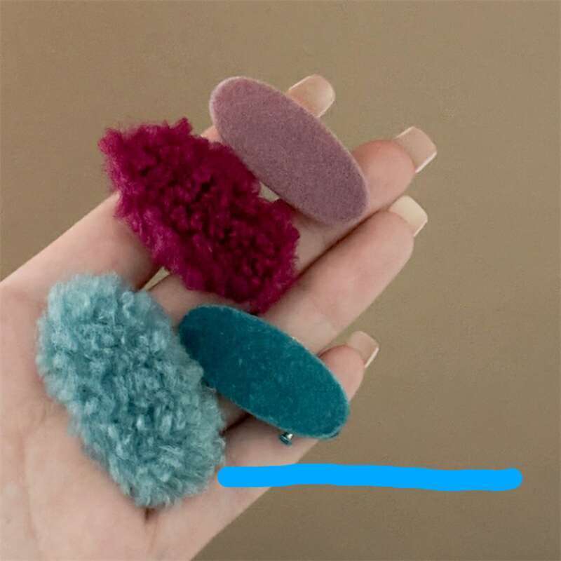 Dopamine Lamb Hair Autumn And Winter New Plush Duckbill Cute Side Atmospheric Forehead Bangs Clip_voghion.com