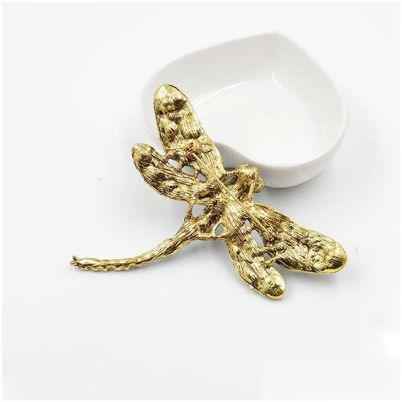 Pins, Vintage Dragoy Broscher För Kvinnor Stor Insekt Brosch Pin Mode Klänning Kappa Tillbehör Söta Smycken Drop_voghion.com