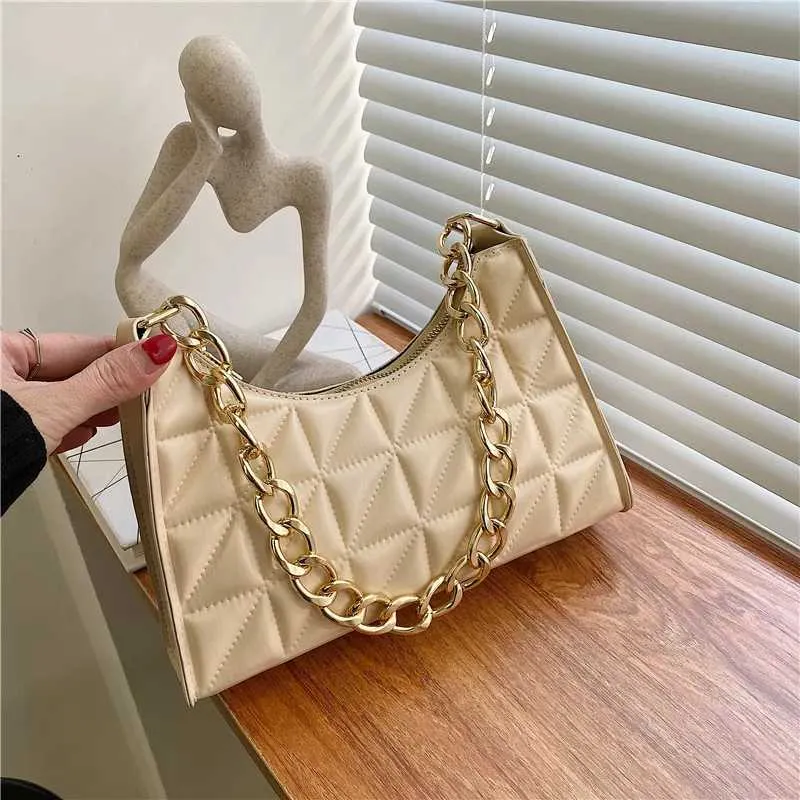 Wens Sac à main en cuir PU à motif diamant pour femme, couleur unie, avec chaîne, pour sous-vêtements, Y241026_voghion.com