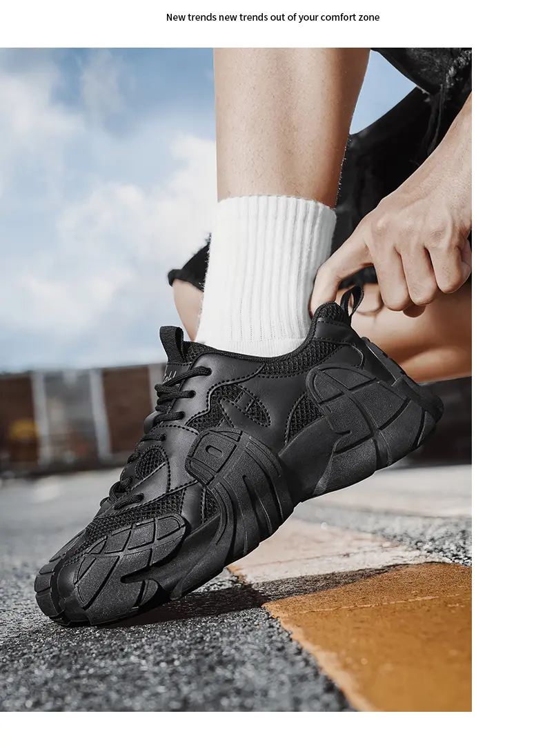 Chaussures Mecha pour hommes, semelles compensées, polyvalentes, décontractées, sport, pour hommes_voghion.com