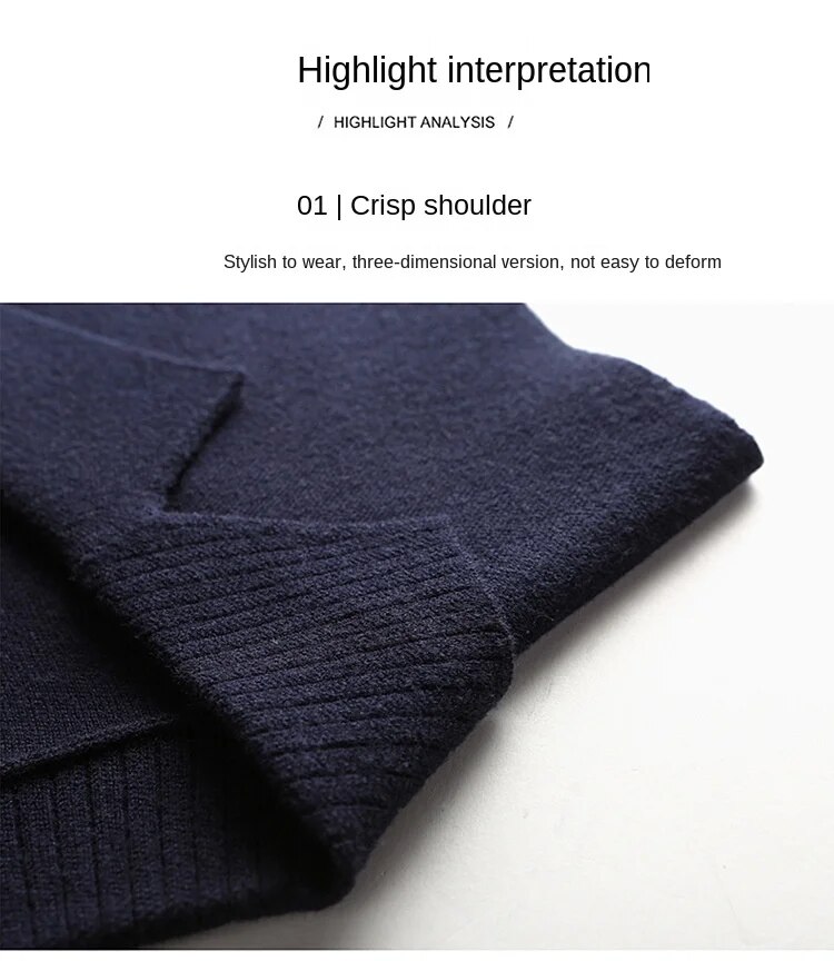 Level 4 Super Anti-pilling Top Grade Pleuche New Autum Lapel Fashion Brand Knit Cardigan Casual Korean Sweater Vest_voghion.com