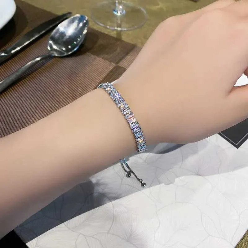 Adjustable Zircon Bangle Bracelet Gold Plated Stainless Steel_voghion.com