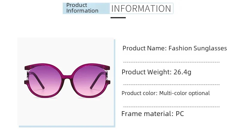 Round Sunglasses Uv Protected Fashionable Eyewear For Men Women_voghion.com