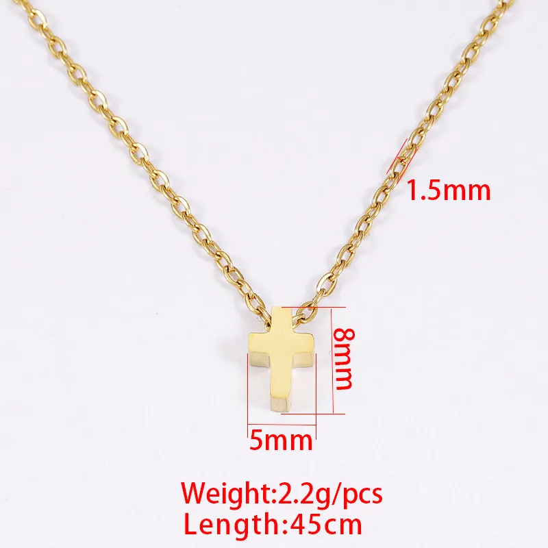 Vintage Gold Plattierte Kreuz Halskette Für Damen Und Herren_voghion.com