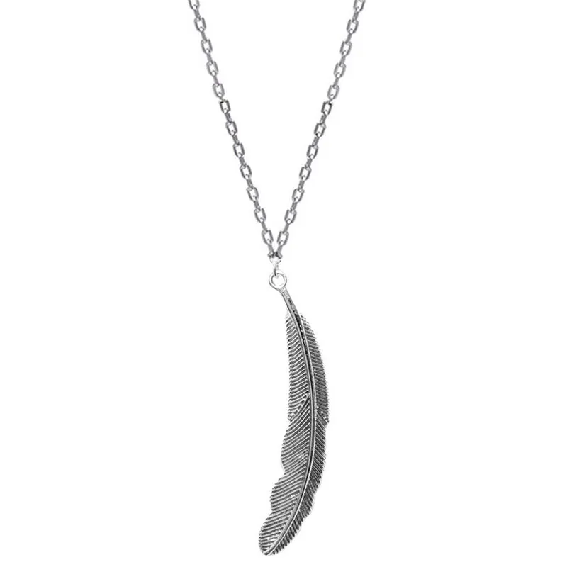 Collane con ciondolo Moda Natura Pietra Foglia Lunga Donna Collana a catena a 3 strati Gioielli bavaglino_voghion.com
