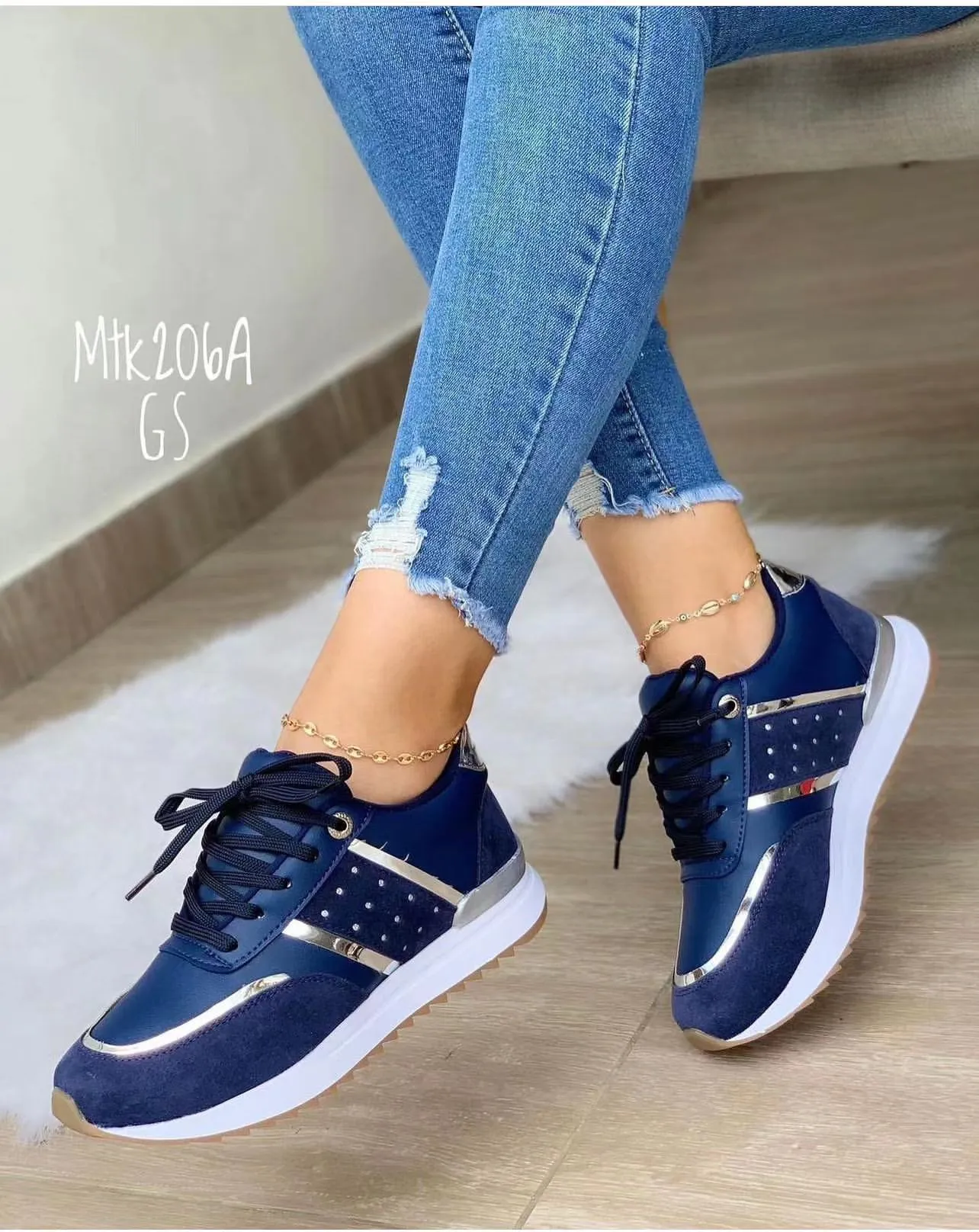 Baskets à plateforme en cuir pour femmes, chaussures de Sport décontractées, Patchwork, course en plein air, vulcanisées, 2023_voghion.com