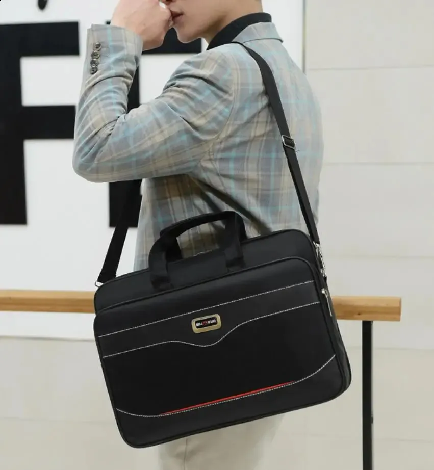 Arrivées Hommes Porte-documents Sac pour ordinateur portable Sac à main horizontal Affaires Bureau Épaule Sacs à bandoulière Messenger Bolsa 240822_voghion.com