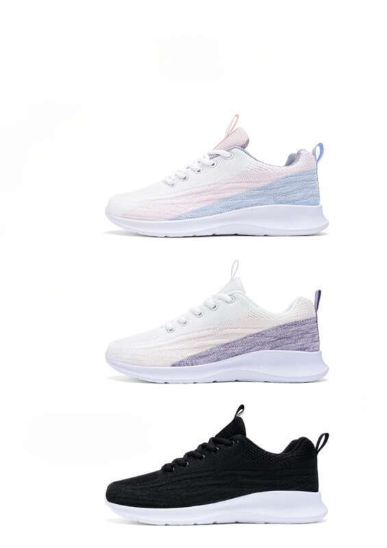 Damenschuhe, Sommerschuhe, atmungsaktiv, stoßdämpfend, leicht, für den Alltag, Fitness, Freizeit, Mesh, Sport, Weiß_voghion.com