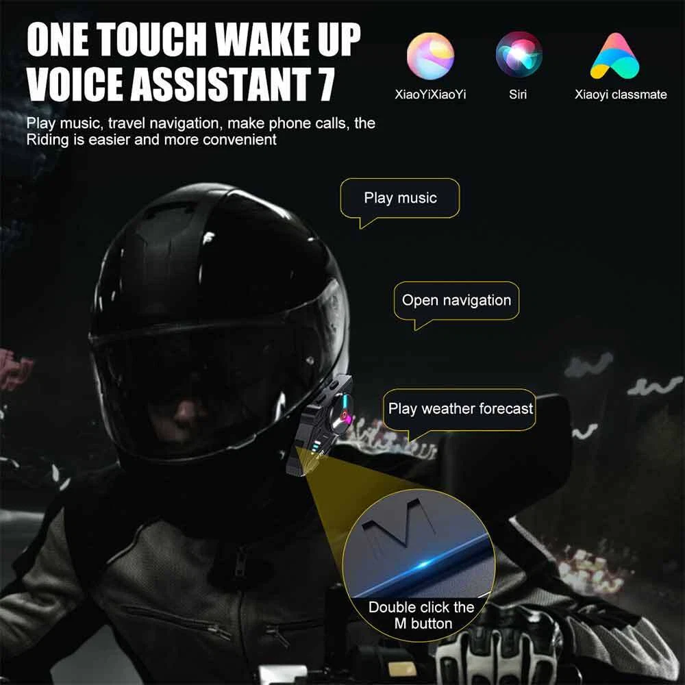 Draadloze bluetooth motorhelm headset met luidspreker_voghion.com