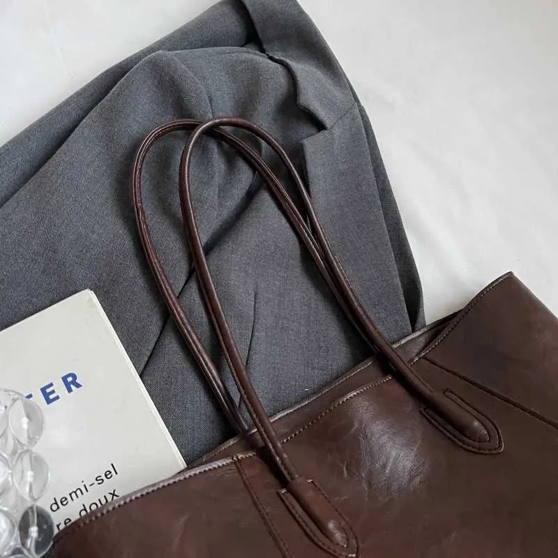 Borsa a tracolla casual da donna, alla moda, grande, per ufficio, per pendolari, con cerniera, per la spesa, a mano ..._voghion.com