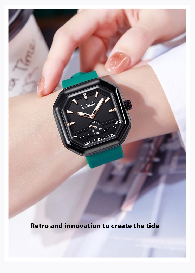 Labaoli/La Polaroid Watch Orologio da polso da donna casual grande Tiktok con secondo quadrante indipendente in silicone_voghion.com