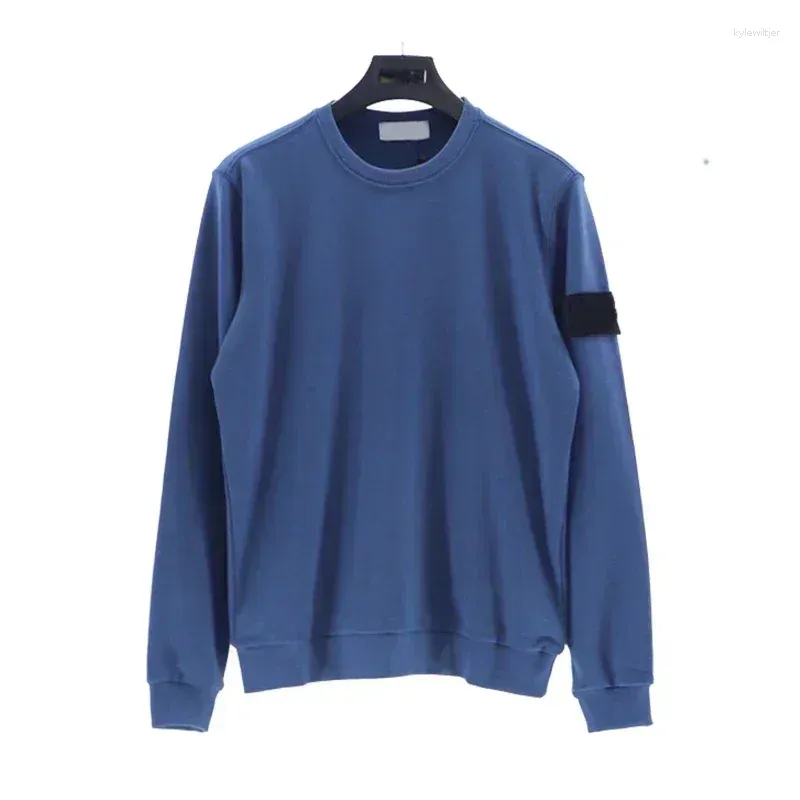 Heren Hoodies Effen Kleur Lange Mouw Trui Lente En Herfst Katoen Los Comfortabel Steen Mouw Label Heren Dames_voghion.com