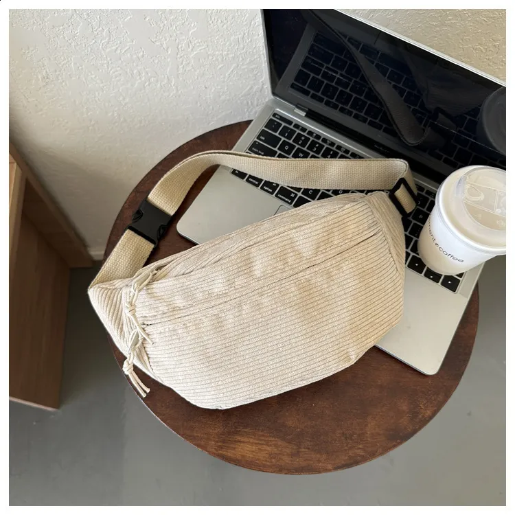 Frauen Taille Cord Student Schulter Handtasche Crossbody Brust Brust Tasche Fanny Pack Mode Telefon Weibliche Bum Gürtel Geldbörse_voghion.com