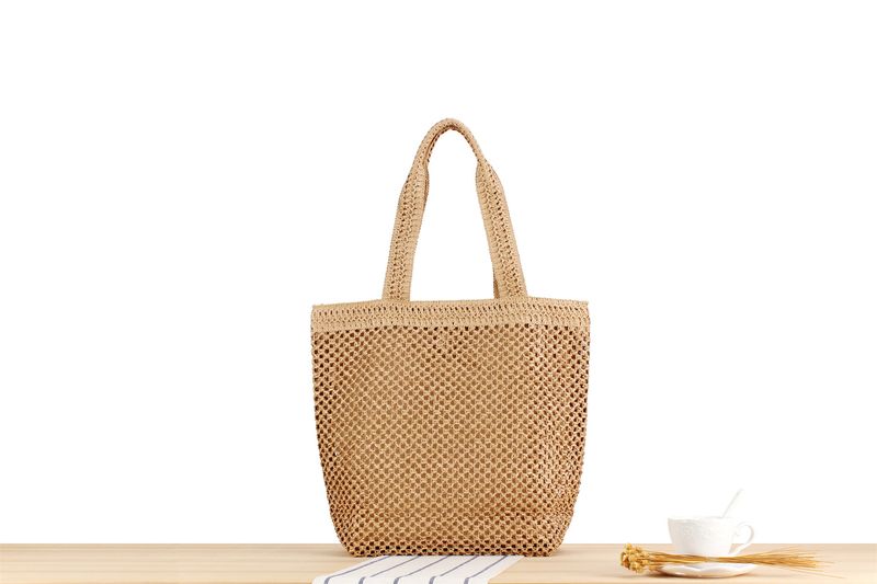 Gewebte Tasche mit großer Kapazität Buchstabenmotiv, neue modische Umhängetasche für den Weg zur Arbeit, Nischen-_voghion.com