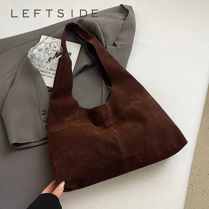 Sac de créateur LEFTSIDE 2 pièces/ensemble en cuir sans-abri pour femmes, sous-vêtements d'hiver, sac à bandoulière 2024, nouvelle tendance de la mode Y2K_voghion.com