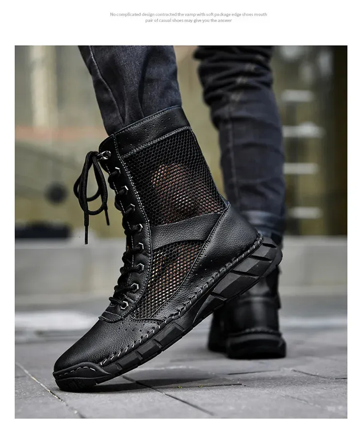 Bottines d'été en maille pour femme, chaussures montantes, respirantes, roses, tendance, décontractées, grande taille 48, 250530_voghion.com