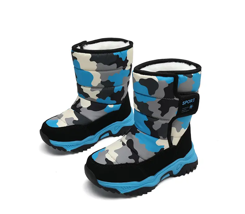 Winter Children's Fleece Thickened And Warm Outdoor Sports And Leisure High-top Snow Boots_voghion.com
